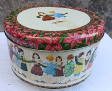 SCATOLA DI LATTA PANETTONE BATTISTERO BAMBINI VINTAGE