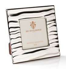 Cornice portafoto in argento sterling 925 massiccio 3,9”x3,9” pollici 7130/10x10 retro legno Regno Unito