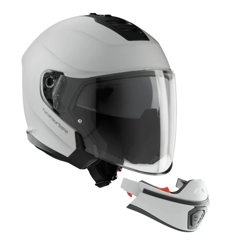 Casco mentoniera rimovibile