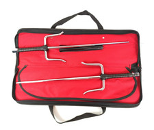 COPPIA DI SAI IN ACCIAIO IMPUGNATURA RIVESTITA ARTI MARZIALI KARATE KOBUDO