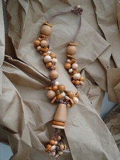 Collana girocollo legno - collana,
