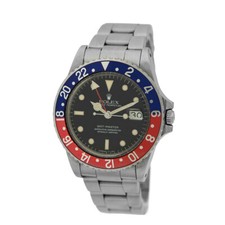 ROLEX Vintage Originale Acciaio Inox 40mm GMT Master Pepsi 16750 Scatola Garanzia 