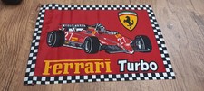 BANDIERA FERRARI F.1 TURBO GILLES VILLENEUVE 27 VINTAGE ANNO 1982 Cm 22,5 X 31