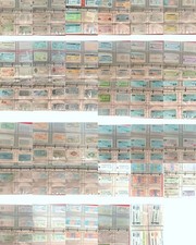 Lotto di 216 miniassegni per la maggior parte FDS da 35 banche differenti album