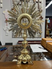 OSTENSORIO OTTONE CESELLATO MANO 56 Cm Made In Italy MANIFATTURA NAPOLETANA