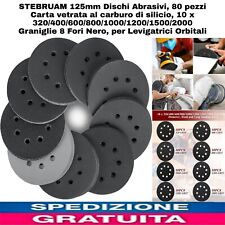 Dischi Abrasivi 125Mm 80pz Carta Vetrata 10x 320/400/600/800/1000/1200/1500/2000