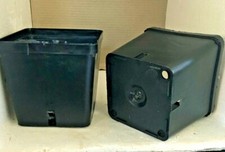 10x VASI PLASTICA QUADRATI cm  12x12x11 L. 1,40  ITALIA - 10 VASI