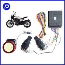 KIT ANTIFURTO PER MOTO SCOOTER E QUAD UNIVERSALE SIRENA DA 125 DB+2 TELECOMANDI