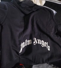 Felpa nera con cappuccio e zip