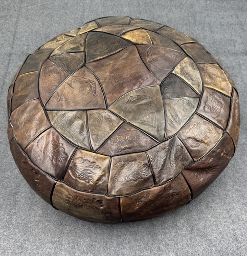 Pouf ottomano vera pelle - in,