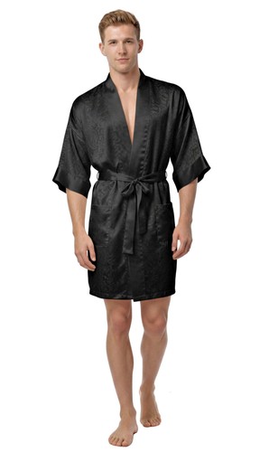 Accappatoio uomo nero 100 - nero, 100%