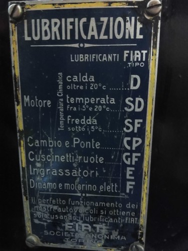 Fiat 508 balilla targhetta - fiat,