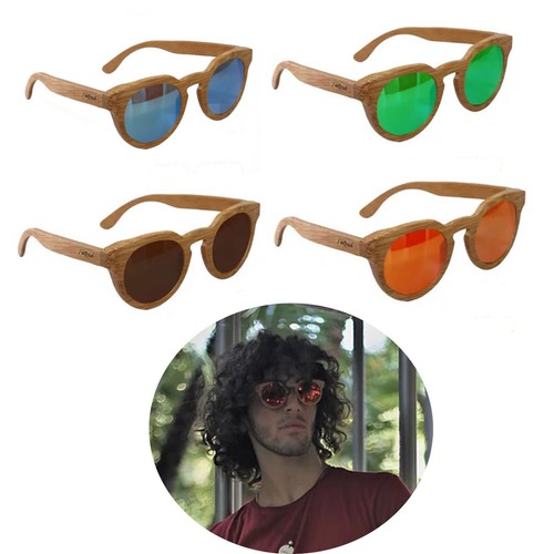 Occhiali sole legno uomo - da,