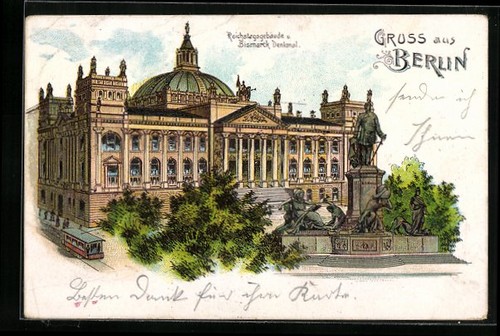 Litografia berlino edificio - litografia,