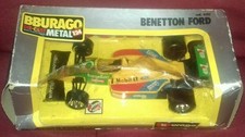 MODELLO AUTO GRAN PREMIO FORMULA 1 UNA BENETTON FORD 1988 vintage Burago made italy