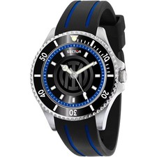 Orologio Sector 230 Inter FC R3251161061 watch Silicone Nero Blu Uomo Diver 43mm