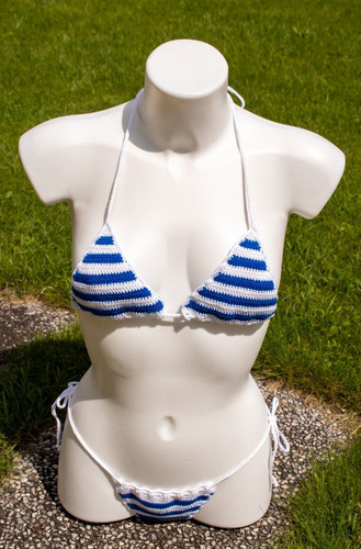 Costume donna righe bianco - -,