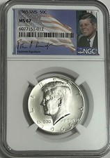 1965 SMS NGC MS67 Kennedy