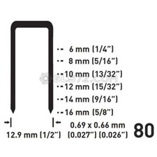 5000 PUNTI GRAFFE METALLICI SERIE 80 X FISSATRICE PNEUMATICA FERVI 0587