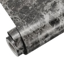 Carta da Contatto in Marmo 78,7x15,8 Pollici Bastone per Carta da Parati Controsoffitto Marrone