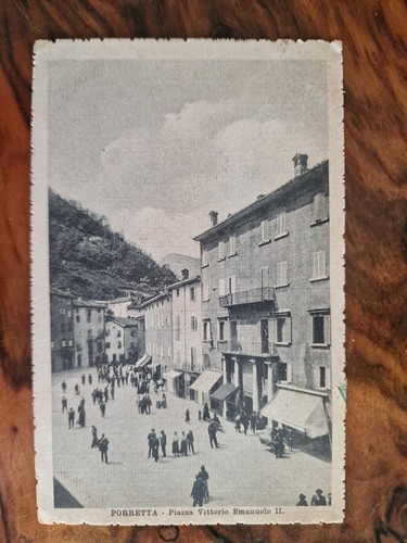 Cartolina porretta piazza - porretta,