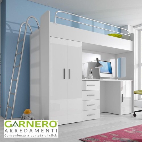 Letto soppalco per bambini - letto,
