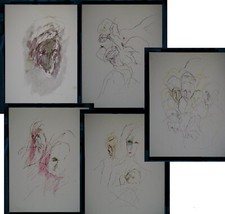 Ernesto Treccani 5 cartoncini