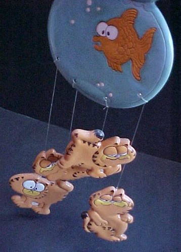 Vintage garfield ceramic wind - vintage,