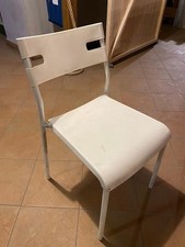 6 sedie in plastica da esterno o ufficio usate