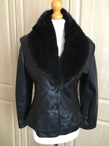 Giacca blazer nero pelle - blazer,