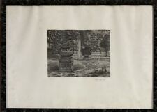 VAIRO MONGATTI (Firenze. 1934)  INCISIONE ACQUAFORTE " Terracotta in Giardino "