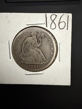 1861 SEATED HALF DOLLAR 