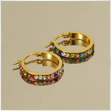 Orecchini a cerchio tondi in