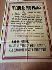 manifesto politico poster democrazia cristiana dc propaganda anti comunisti pci