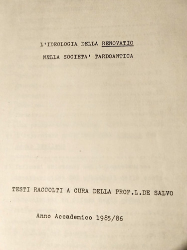 Ideologia della renovatio - l'ideologia,