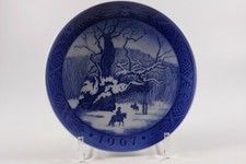 Piatto di Natale Royal Copenhagen 1967 la quercia reale banchina piatto lungo