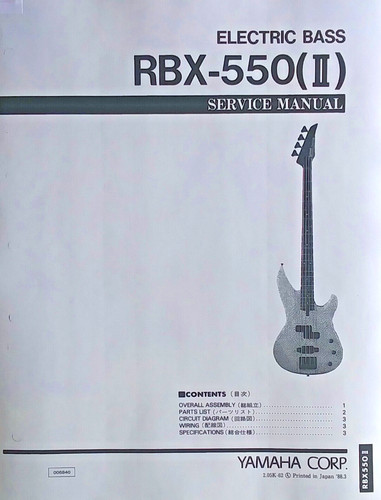 Yamaha rbx 550 basso - ii,