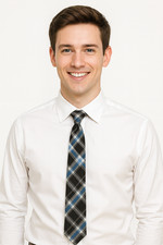 Plaid Uomo Cravatta Nero