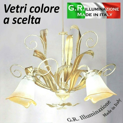 Lampadario ferro battuto 3 - lampadario,