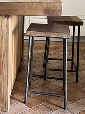 Sgabello alto H65cm BAR Design squadrato INDUSTRIAL By IL BAULE PERSONALIZZABILE