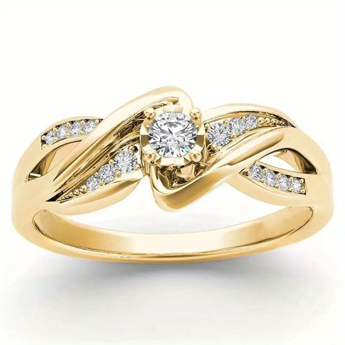 Anello oro tornito - donna, con