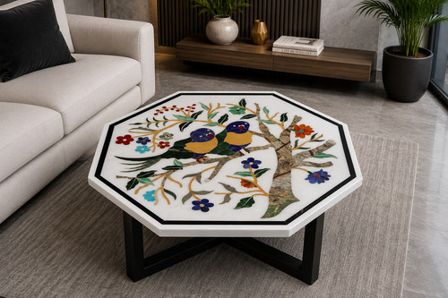 Tavolo marmo bianco - 24",