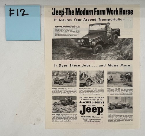 Vintage jeep farm work - work, horse