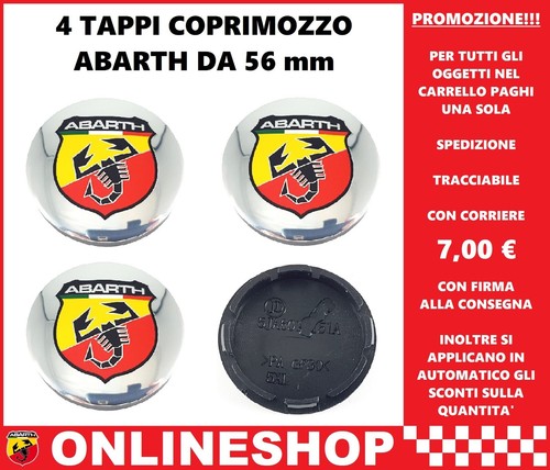 Tappi coprimozzo abarth - coprimozzo,