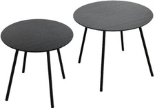 2 TAVOLI METALLO TAVOLINI TONDO SALOTTO METALLO MODERNO CLASSICO 50*h46/40*h41cm