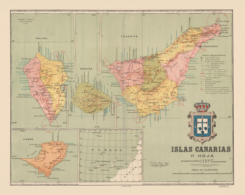 Mappa storica isole - mappa,