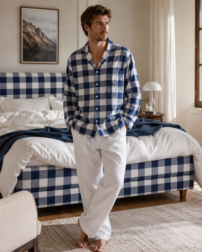 Pigiama camicia hastens - camicia, blu
