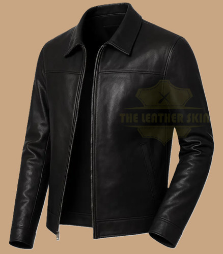 Men black genuine leather - genuine,