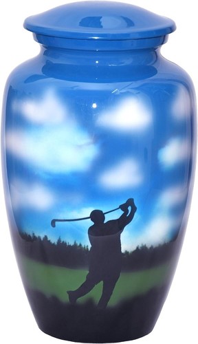 Funeral urn hand painted - funeral,