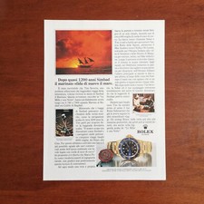 1989 Rolex Submariner ref. 16618 - Original AD Advertising Pubblicità Vintage